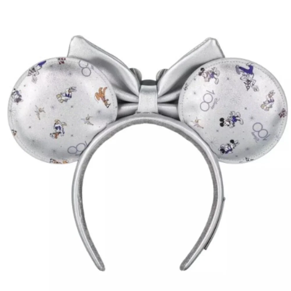 Disney Park 100 years Mickey Ears Silver headband - Picture 2 of 8